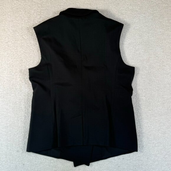 Spanx Womens Perfect Asymmetric Tailored Vest Ponte Knit Black Size 1X Work NWT - Picture 2 of 12